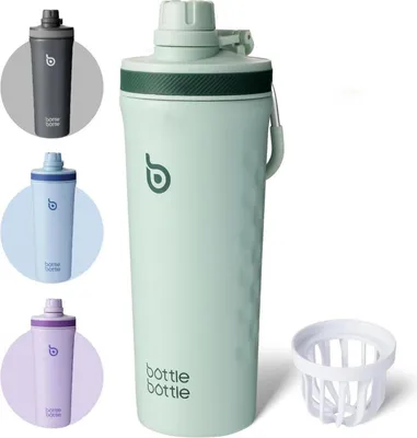 Image de Shaker isolé en acier inoxydable, bouteille d'eau 26oz, sans BPA, Thermos, bouteille de sport