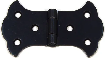 Produktbild von 2 Stück IHC Scharnier Eisen Alte Beschläge im restaurierungsshop Antik Schwarz Tür Möbelband 85x50mm