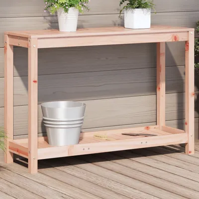 Produktbild von Design Pflanztisch mit Ablage 108x35x75 cm Massivholz Douglasie, Blumenständer 2024 Neu