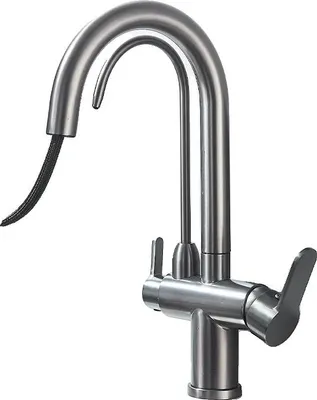 Immagine prodotto di Rubinetto da cucina, sensore tattile, estraibile, grigio