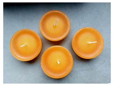 Produktbild von Schwimmkerze XXL orange 4er Set, ca. 7 Std. Brenndauer