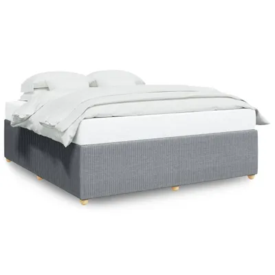 Produktbild von vidaXL Bettgestell ohne Matratze Hellgrau 200x200 cm Stoff
