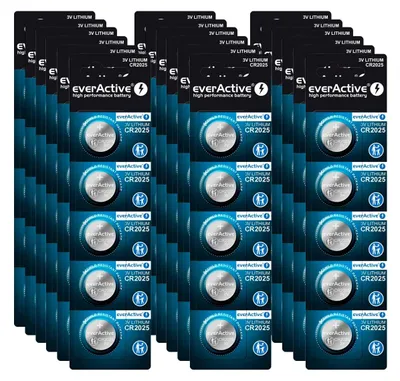 Produktbild von everActive CR2025 3V, 5X Lithium Knopfzelle Batterien, leistungsstärkste Batteri