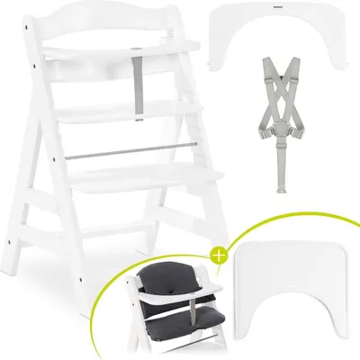 Produktbild von Hauck Hochstuhl Alpha Plus White - im Sparset inkl.