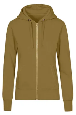 Obrázek produktu pro X.O By Promodoro – Dámská mikina s kapucí a celopropínacím zipem LT5163 (3XL) (olivová)