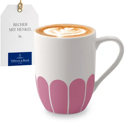 Produktbild von Villeroy & Boch Fleur Henkelbecher pink, spülmaschinenfest, für Heißgetränke