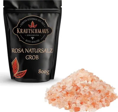 Produktbild von 800g Natursalz rosa, grob, 800g von Krautschmaus, schonend getrocknet, voller Geschmack