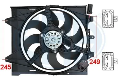 Produktbild von ERA 352068 Lüfter Motorkühlung Kühlerlüfter für FIAT 500 (312) Wasserkühler Ø398mm