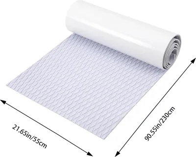 Obrázok produktu pre Podložka na palubu lode – protisklzová podlaha z EVA, 230 x 55 cm – samolepiaca – tepelnoizolačná – hrúbka 5 mm – pre lode, surfové dosky, karavany – sivá