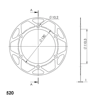 Produktbild von Edge-Disc Supersprox 520 - 42Z (blau) ACD-486:42-BLU|ID 110,0 LK 130,0 6-Loch