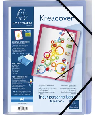 Image de Exacompta 10x Trieur PP 3 rabats 8 compartiments Couleurs assorties 55380E