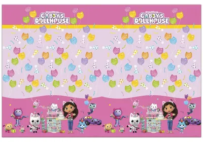 Imagen del producto de Mantel de PVC, colección Gabby's Dollhouse, aproximadamente 120x180 cm