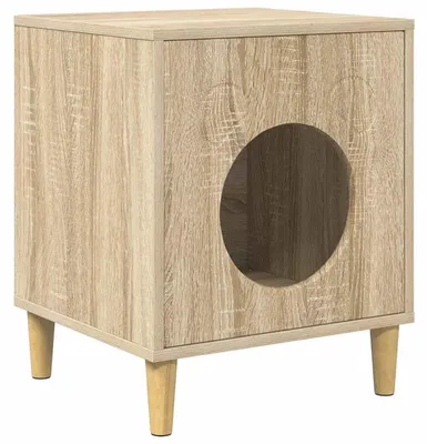 Produktbild von vidaXL Katzenhaus Sonoma 42,5 x 40 x 53 cm Holzwerkstoff
