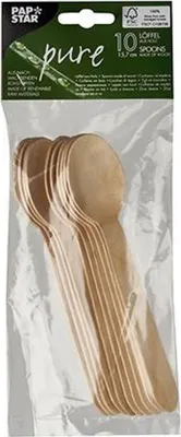 Produktbild von 150 Papstar Löffel, Holz pure 15,7 cm 87672