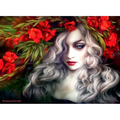 Produktbild von ANATOLIAN Puzzle Frau in Blumen 1000 Teile