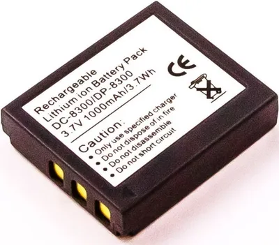 Produktbild von Akku für Minox DC 8122 Li-Ion 3,7 Volt 1000 mAh schwarz.