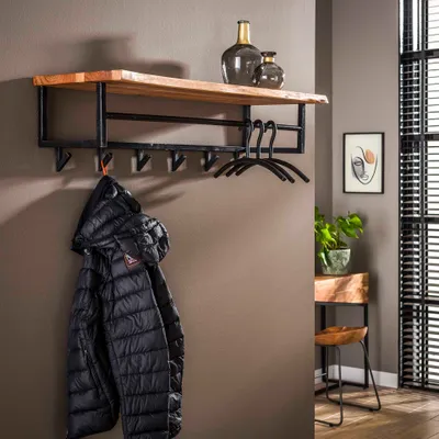 Produktbild von Hoyz – Edge-Garderobe mit 6 Haken – Grau – Wandgarderobe