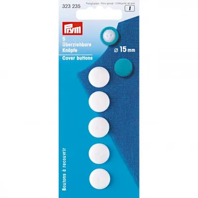 Produktbild von PRYM Überziehbare Knöpfe KST 15 mm weiß
