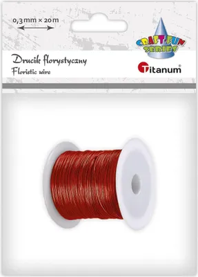 Produktbild von Blumendraht 0,3mmx20m rot Titanum