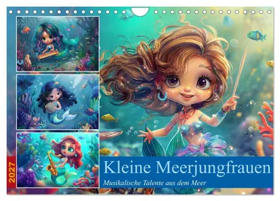 Produktbild von Kleine Meerjungfrauen (Wandkalender 2027 DIN A4 quer), CALVENDO Monatskalender
