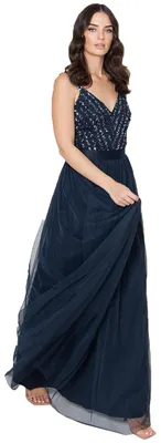Produktbild von Maya Deluxe Damen Maya Deluxe Maxi Abendkleid Damen Elegant für Hochzeit mit V-a