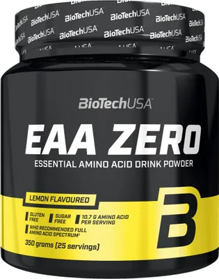 Obrázek produktu pro BioTech USA EAA ZERO 350 g citron / EAA esenciln aminokyseliny / Esenciln prkov aminokyseliny bez cukru obohacen o L-glutamin