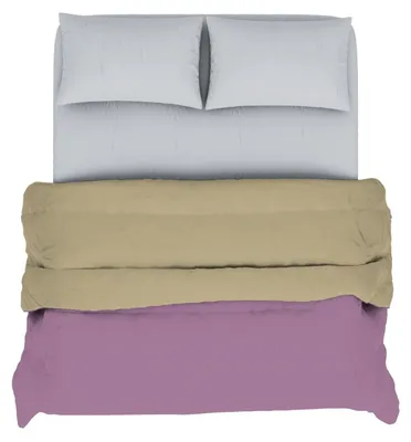 Imagen del producto de Manta de plumas de dos colores para cama de matrimonio