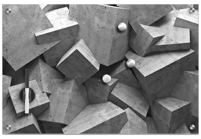 Produktbild von Zeller Memobord "Cubes", 60 x 40 cm, 11655
