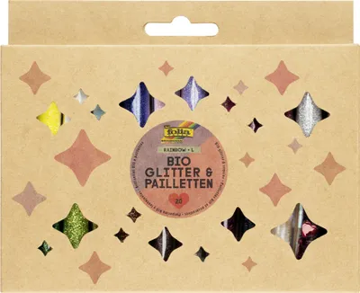 Imagen del producto de folia 5781 folia  Glitter & Pailletten-Set Rainbow L Glitzer farbsortiert