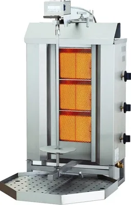 Produktbild von CHEFGASTRO Gyros Grill Gas Motorposition oben 3 Heizzonen BxTxH 515x550x960mm