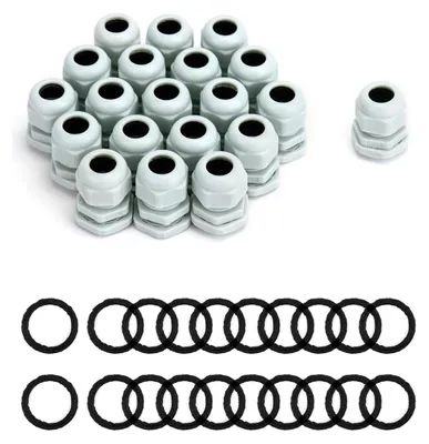 Produktbild von Kabeldurchführung Kabelverschraubung Kabeltülle - M20 x 1,5 - IP68 - 20 Stück - Für Kabel von 6 bis 11 mm