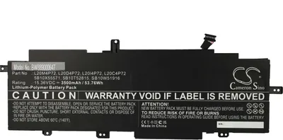 Produktbild von vhbw Akku kompatibel mit Lenovo 2AJN7-TP00131AUC, 2AJN7TP00131AUC, TP00130A, TP00130AUC, TP00131AUC, TP00131B Notebook (3500 mAh, 15,36 V, Li-Polymer)