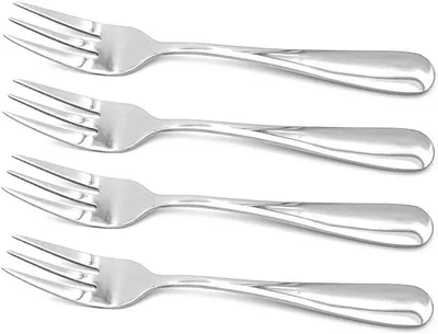 Produktbild von Gabeln aus Edelstahl, Salatgabeln, Dessertgabeln und Vorspeisengabeln, Größe: 13,7 cm, 4 Stück