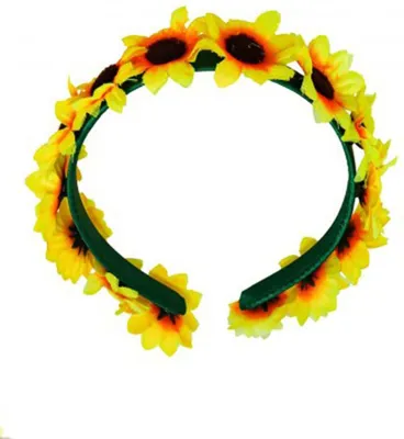 Produktbild von Sonnenblumen Haarreif zum Kostüm | Party Zubehör Gärtner Hippie Fasching