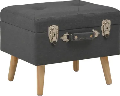 Produktbild von vidaXL Hocker mit Stauraum 3 Stk. Dunkelgrau Stoff
