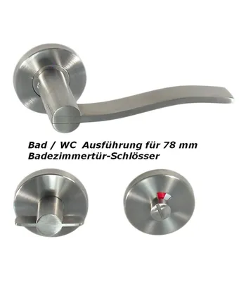 Produktbild von Edelstahl V4A Türbeschlag Ital 91202 R WCTürdrücker Türgriffe Türklinke