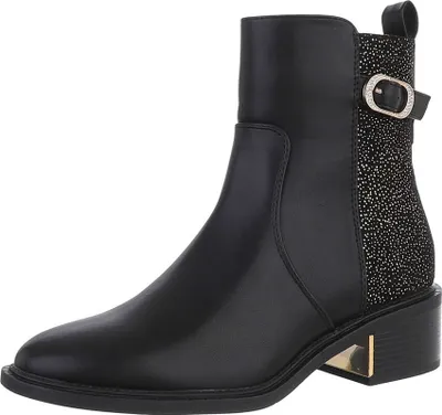 Produktbild von Ital-Design Damen Stiefeletten Klassische Stiefeletten Leicht gefüttert Lederoptik Klassische Stiefeletten 87417622 Schwarz Gr.  38