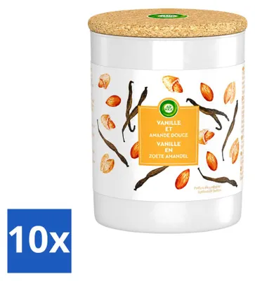 Productafbeelding van 10 x Air Wick geurkaarsje vanille en zoete amandel - voordeelverpakking - 10 stuks