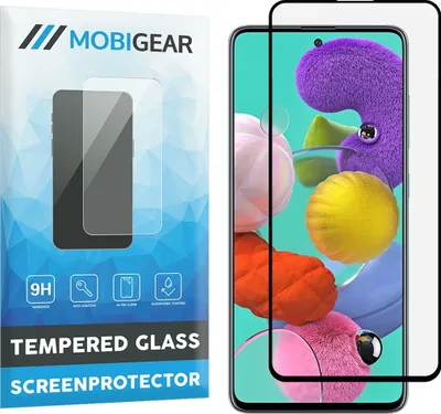Produktbild von Mobigear Premium  Samsung Galaxy A51 Panzerglas Gehärtetes Glas Displayschutz - Hüllenfreundlich - Schwarz