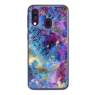 Produktbild von MuchoWow® Handyhülle Schutzhülle Hülle für Samsung Galaxy A40 Marmor - Farbe - Geometrische Formen Silikon Softcase Handy Hülle - Handy-Tasche
