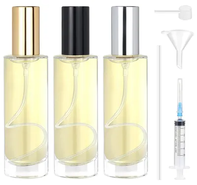 Zdjęcie produktu dla Atomizer do perfum, szklana butelka, wielokrotnego napełniania, pojemność 30 ml, zestaw 3 sztuki