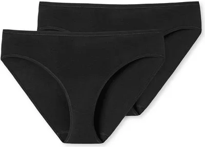 Produktbild von Schiesser Damen Tai-Slip 2-Pack 95/5 - schwarz - Größe 40