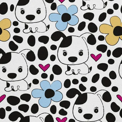 Produktbild von OUTDOOR DEKOSTOFFE OXFORD - Motiv Hunde und Blumen I DX037