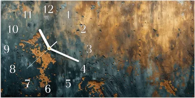 Produktbild von Wanduhr aus Glas mit Motiv verwitterte Wand- 60 x 30 cm - inkl. Aufhängesystem