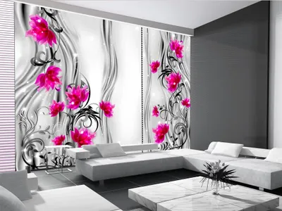 Produktbild von Vlies Fototapete 400x280 cm Tapeten Wandtapete XXL Abstrakt Blumen 10110906-137