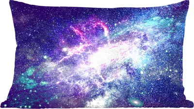 Produktbild von MuchoWow® Zierkissen Sofakissen Wohnzimmer Dekokissen 50x30 cm Weltraum - Blau - Sterne - Wohnzimmerdekoration - Polster mit Photo