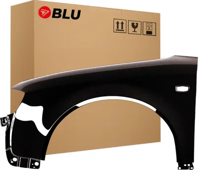 Zdjęcie produktu dla BLU Błotnik pasujący do Audi A4 B6 LZ9X Lewy Czarny CherrySchwarz | 2000-2004 | Przedni Przód | Lakierowany | Gotowy do montażu  | Stal