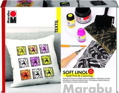 Obrázek produktu pro Marabu 1703000000081, Černá, Purpurová, Žlutá, Textilní barva, 3 kusů
