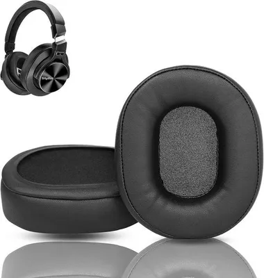 Productafbeelding van Oorkussens vervangend voor Srhythm NC75 Pro en NC 75 koptelefoon, eiwitleer/memoryfoam