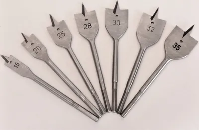 Image de MAKITA Jeu de mèches à fraiser plates 7 pces Visseuse sans fil Fraiser le bois Mèche à fraiser plate